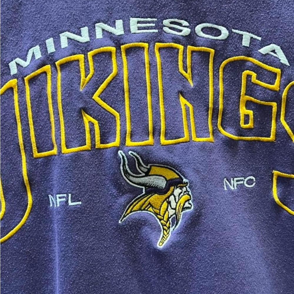 90’s Men’s Lee Sport Minnesota Vikings Football Sweatshirt XL - Picture 4 of 7